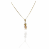 Colar Pingente Menino Com Zircônia Colorida Folheado  Em Ouro 18k