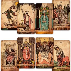Tarot Cards, 78 Tarot Deck with Gold Edges, Original Tarot Cards for Beginners and Experts with Guide Book and Gift Bag, Fortune Telling Game, Divination Tools for All Skill Levels, Black and Gold.