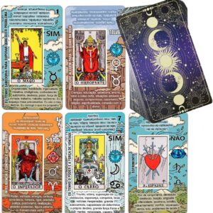 Tarô Fácil - Aprender Cartas de Tarô, Cartas de Tarô para Iniciantes, Baralho de Tarô de Leitura Fácil e Rápida com Significados em Português