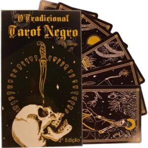 O Tradicional Tarot Negro 78 Cartas Plastificado Completo