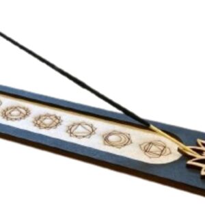 Incensário Porta Incenso Régua Flor de Lótus Chakras Chacras