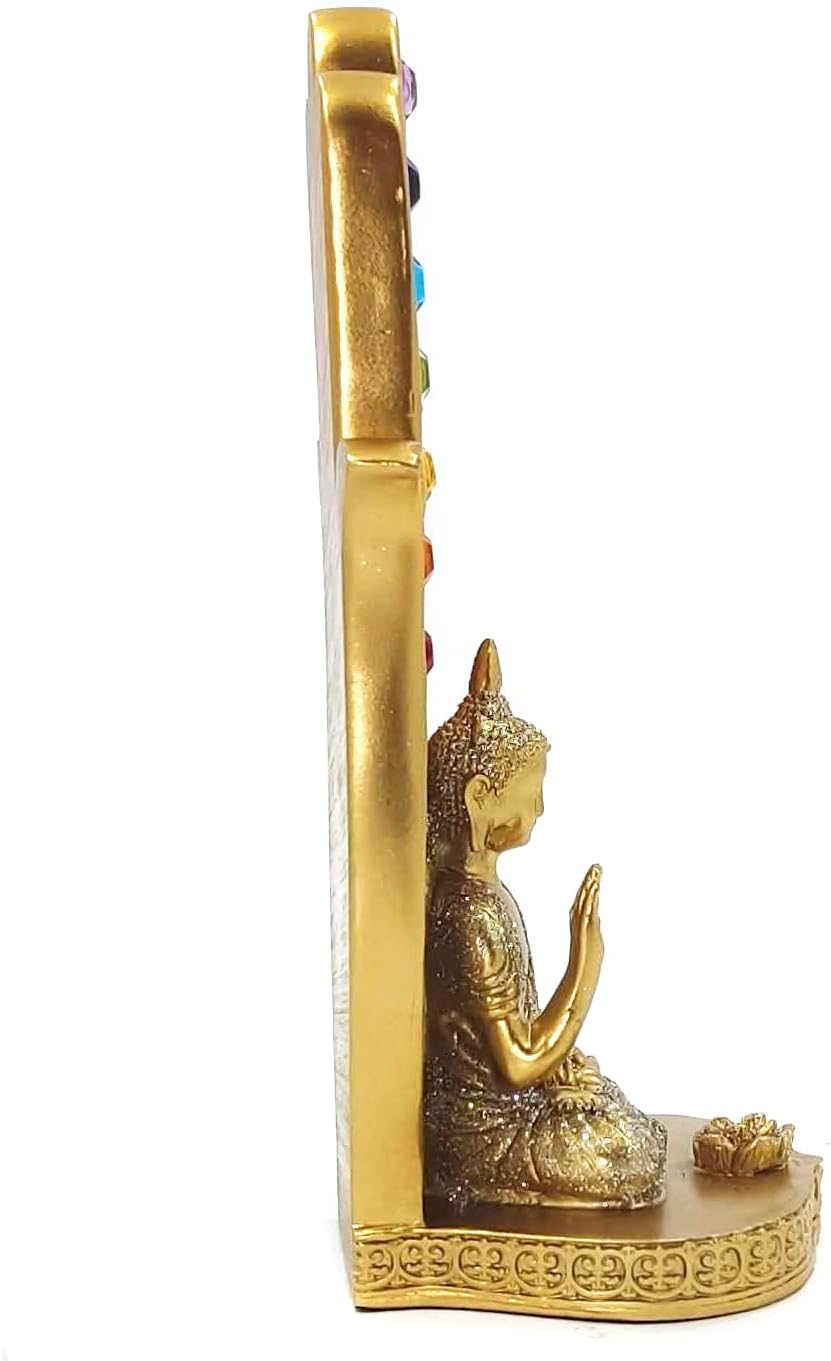 Incensário 7 Chakras Porta Incensos Vertical em Resina Incenso Vareta Buda Ganesha Hamsa E61 (incE61A) - Imagem 6