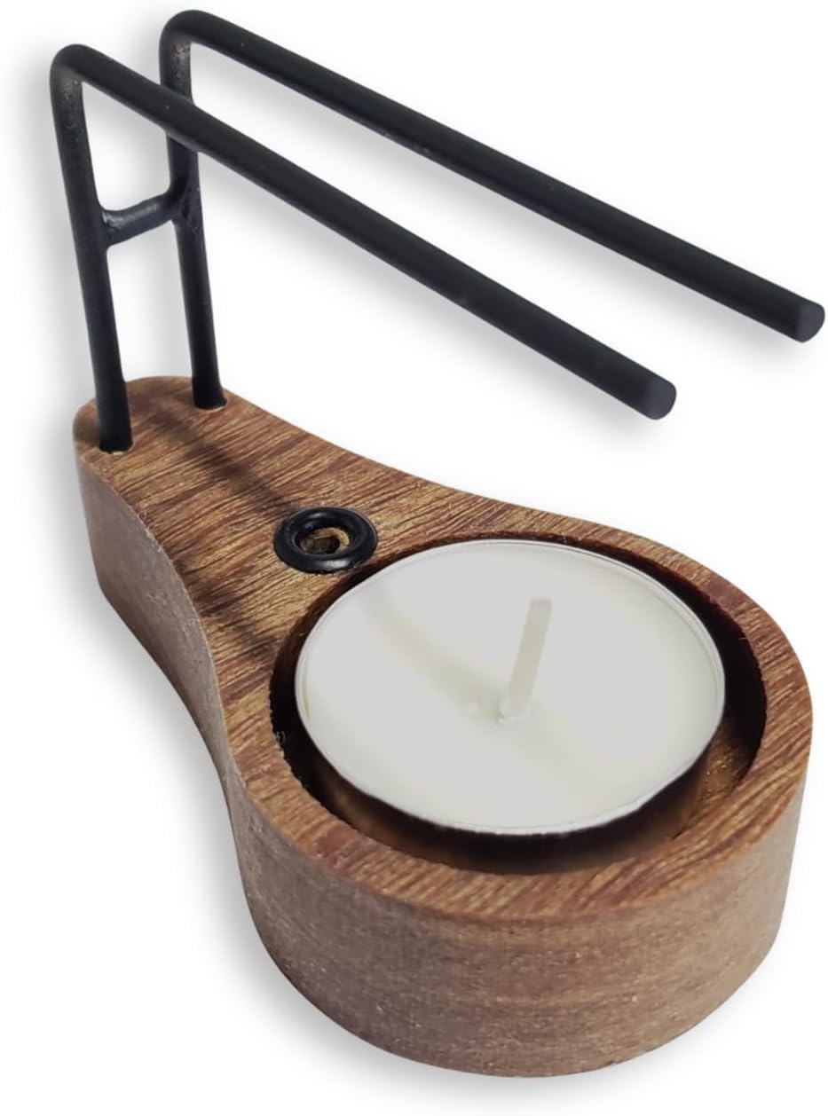 Incensário Suporte Palo Santo 1 vela1 palo Santo Power Proteção Limpeza Energética Descarrego Incenso Natural - Imagem 5