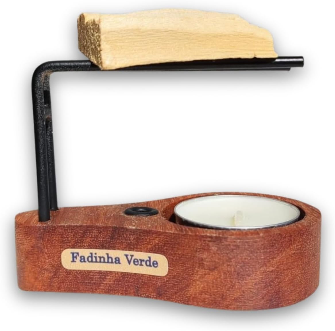 Incensário Suporte Palo Santo 1 vela1 palo Santo Power Proteção Limpeza Energética Descarrego Incenso Natural - Imagem 3