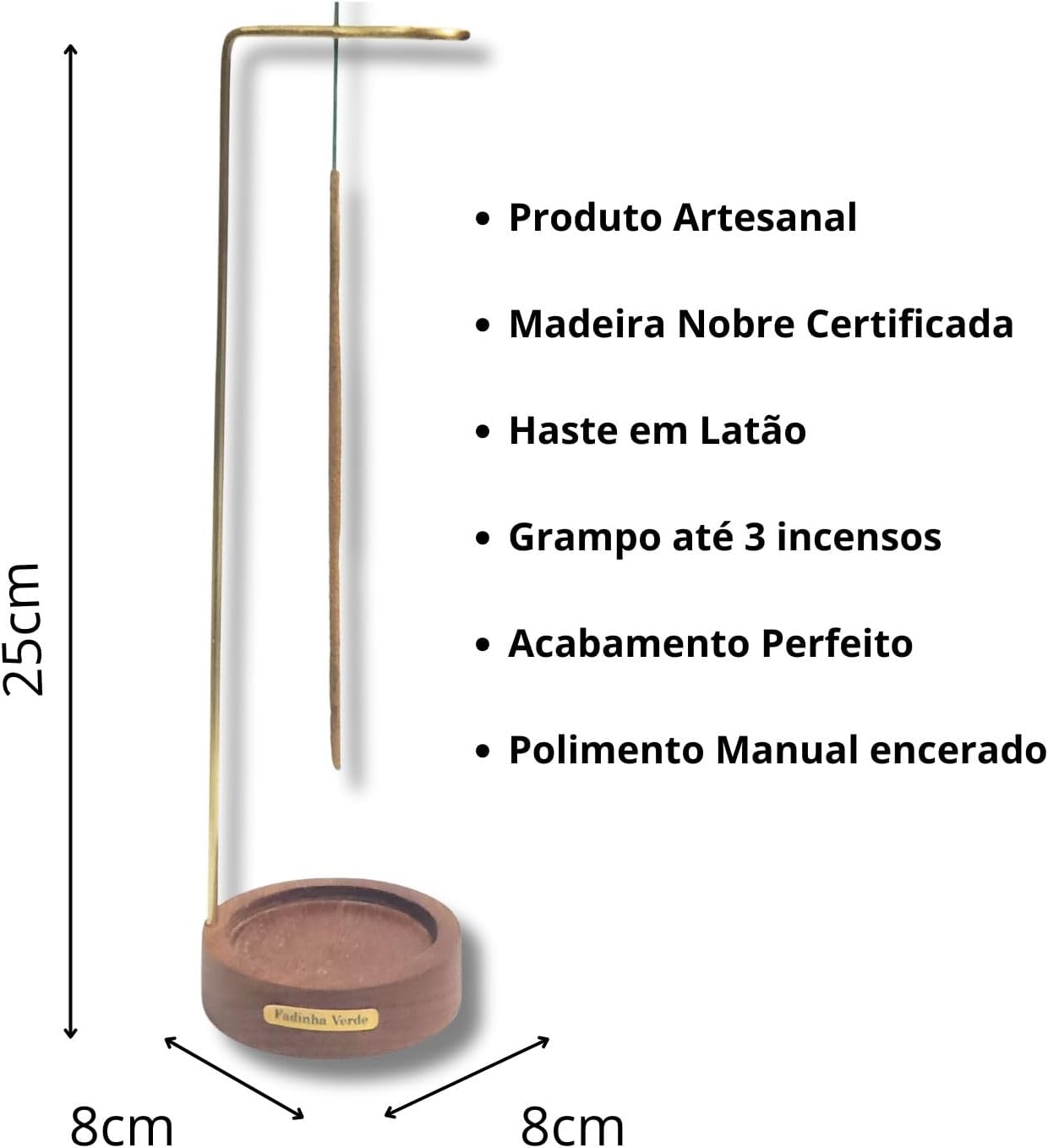 Incensário Invertido Redondo Suporte de Incenso Queimador porta incenso - Imagem 4