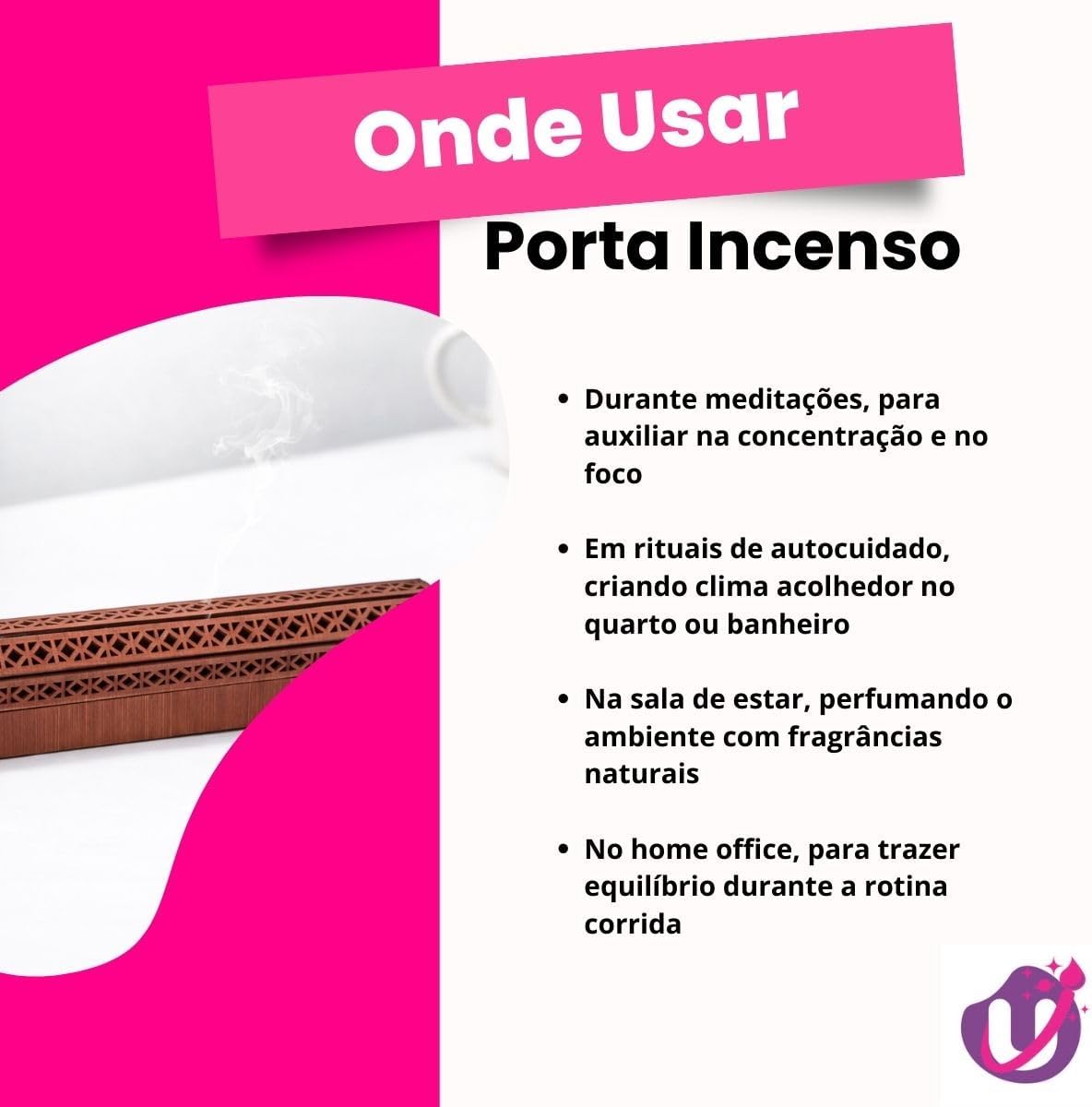 Incensário Porta Incenso em MDF com Tampa Vazada, 30cm, Caixa Organizadora para Incenso Vareta, Aromaterapia e Meditação, Preto ou Madeira Universo do Mdf (Madeira) - Imagem 4