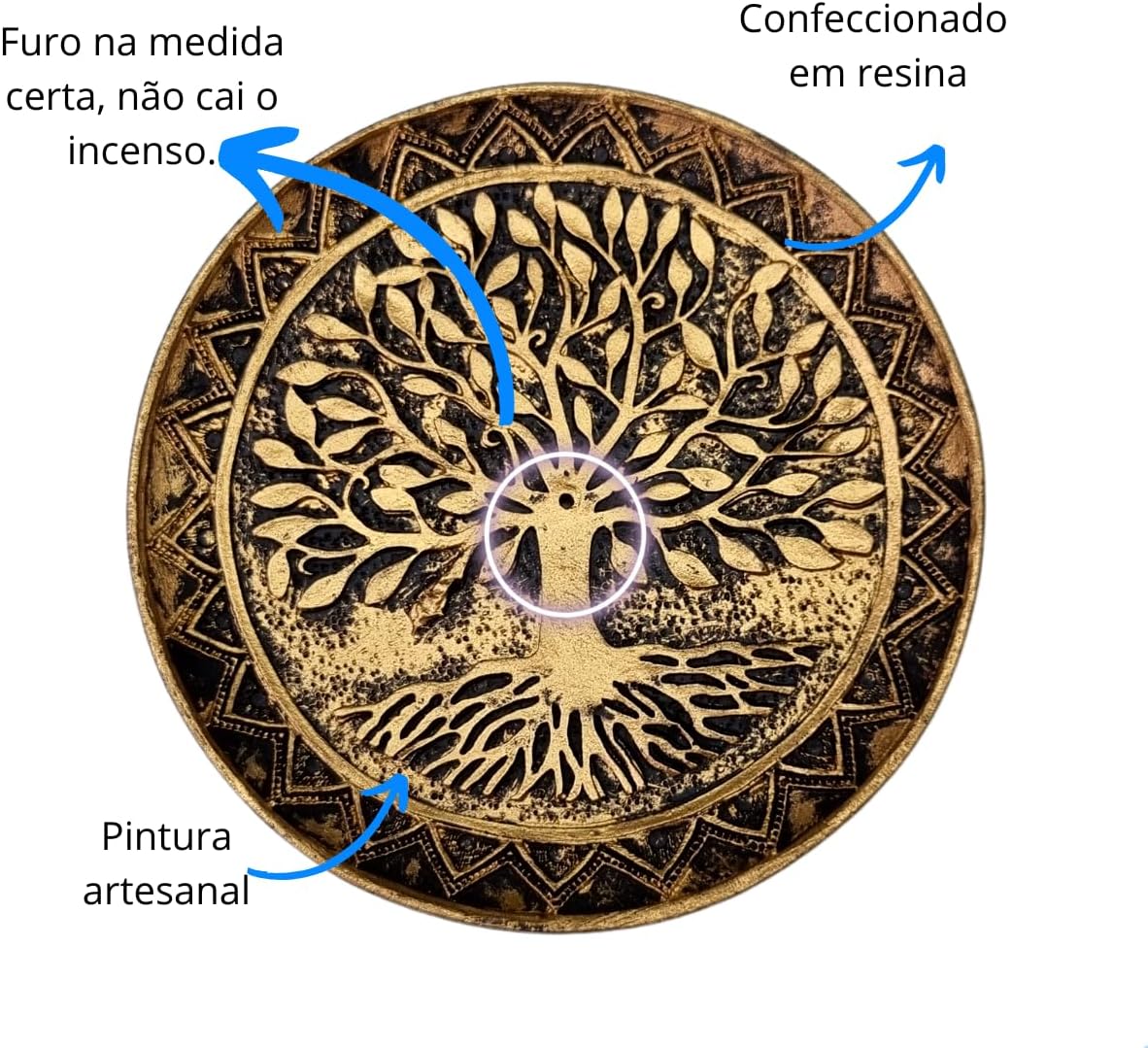 Porta incenso vareta árvore da vida incesario queimador de incenso - Imagem 2
