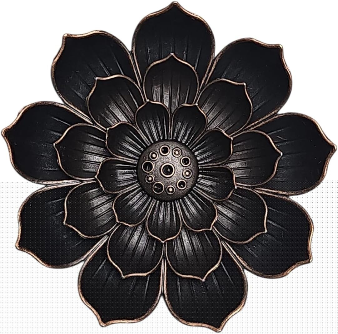 Incensario Vareta, Flor de Lotus de Metal, Queimador de Incenso, Porta Incenso (Cobre) - Imagem 2